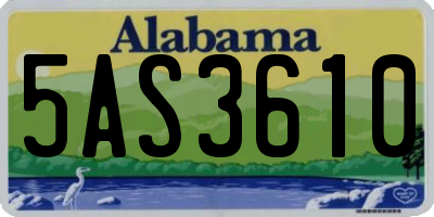 AL license plate 5AS3610