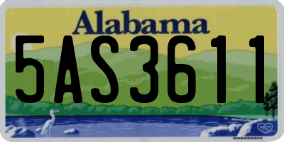 AL license plate 5AS3611
