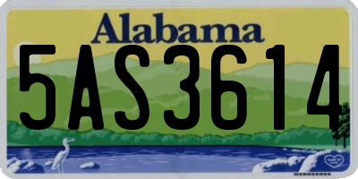 AL license plate 5AS3614