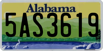 AL license plate 5AS3619