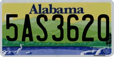 AL license plate 5AS3620