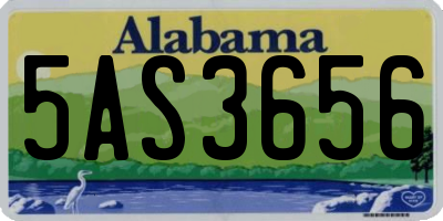 AL license plate 5AS3656