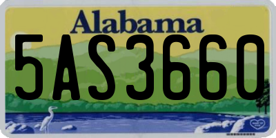 AL license plate 5AS3660