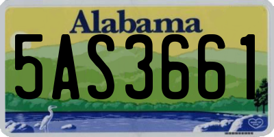 AL license plate 5AS3661