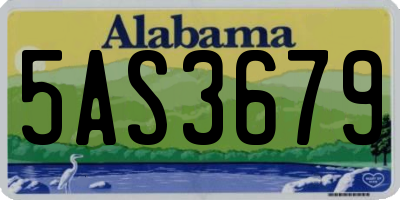 AL license plate 5AS3679