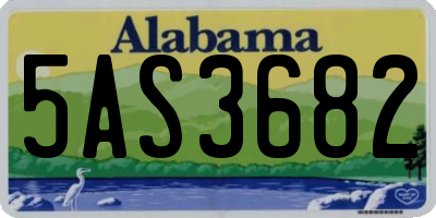 AL license plate 5AS3682