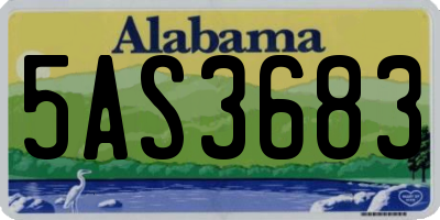 AL license plate 5AS3683