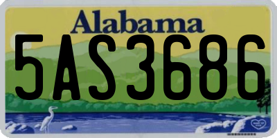 AL license plate 5AS3686