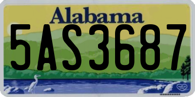 AL license plate 5AS3687