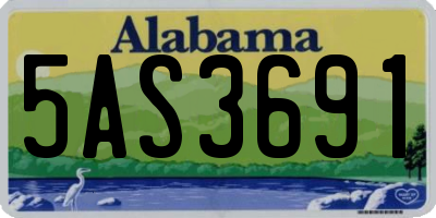 AL license plate 5AS3691