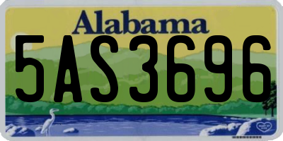 AL license plate 5AS3696