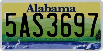 AL license plate 5AS3697