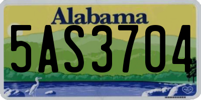 AL license plate 5AS3704