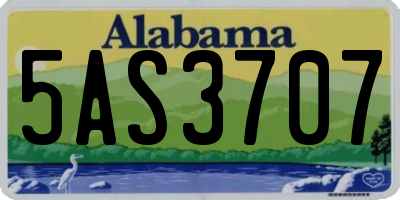 AL license plate 5AS3707