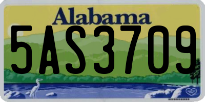 AL license plate 5AS3709