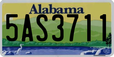 AL license plate 5AS3711