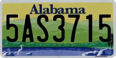 AL license plate 5AS3715