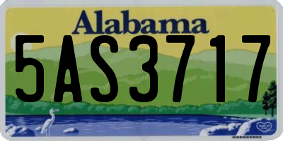AL license plate 5AS3717
