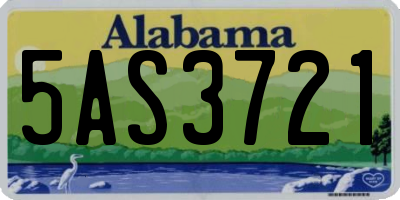 AL license plate 5AS3721