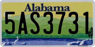 AL license plate 5AS3731