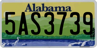 AL license plate 5AS3739