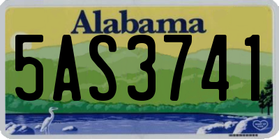 AL license plate 5AS3741