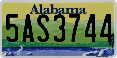 AL license plate 5AS3744