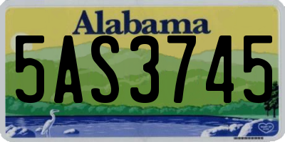 AL license plate 5AS3745