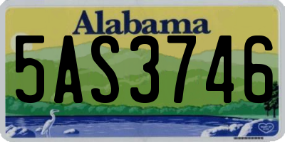 AL license plate 5AS3746