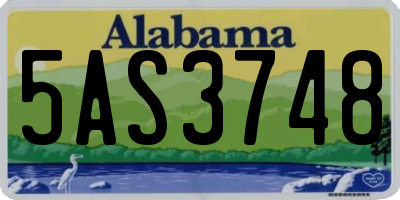 AL license plate 5AS3748