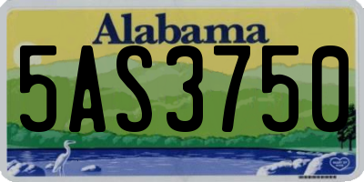 AL license plate 5AS3750