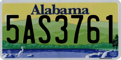 AL license plate 5AS3761