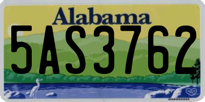 AL license plate 5AS3762
