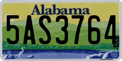 AL license plate 5AS3764