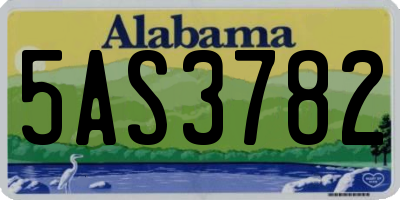 AL license plate 5AS3782