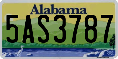 AL license plate 5AS3787