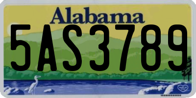 AL license plate 5AS3789