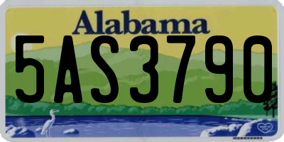AL license plate 5AS3790