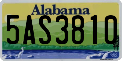 AL license plate 5AS3810