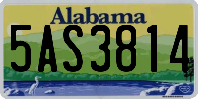 AL license plate 5AS3814