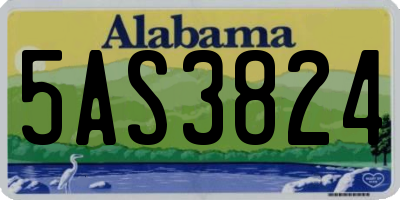AL license plate 5AS3824