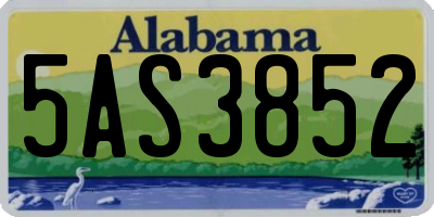 AL license plate 5AS3852