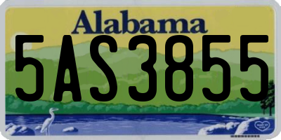 AL license plate 5AS3855
