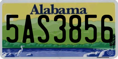 AL license plate 5AS3856