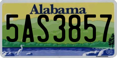 AL license plate 5AS3857