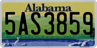 AL license plate 5AS3859