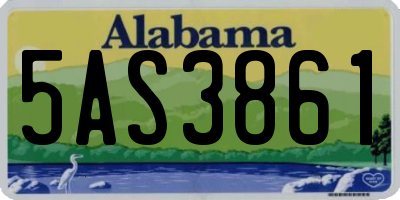 AL license plate 5AS3861