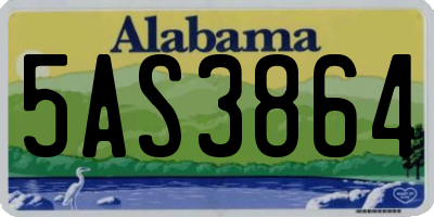 AL license plate 5AS3864