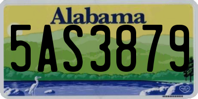 AL license plate 5AS3879