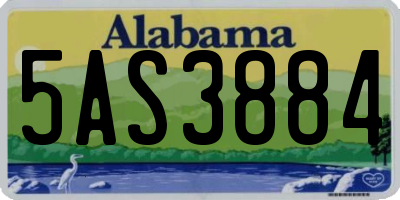 AL license plate 5AS3884